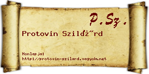 Protovin Szilárd névjegykártya